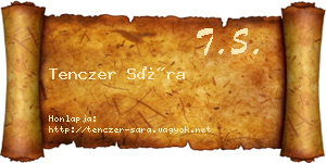 Tenczer Sára névjegykártya