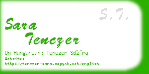 sara tenczer business card